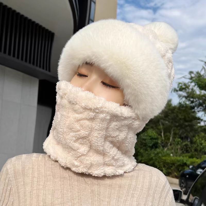 Knit Beanie Hat Warm - Autumn and winter women's hat cover,