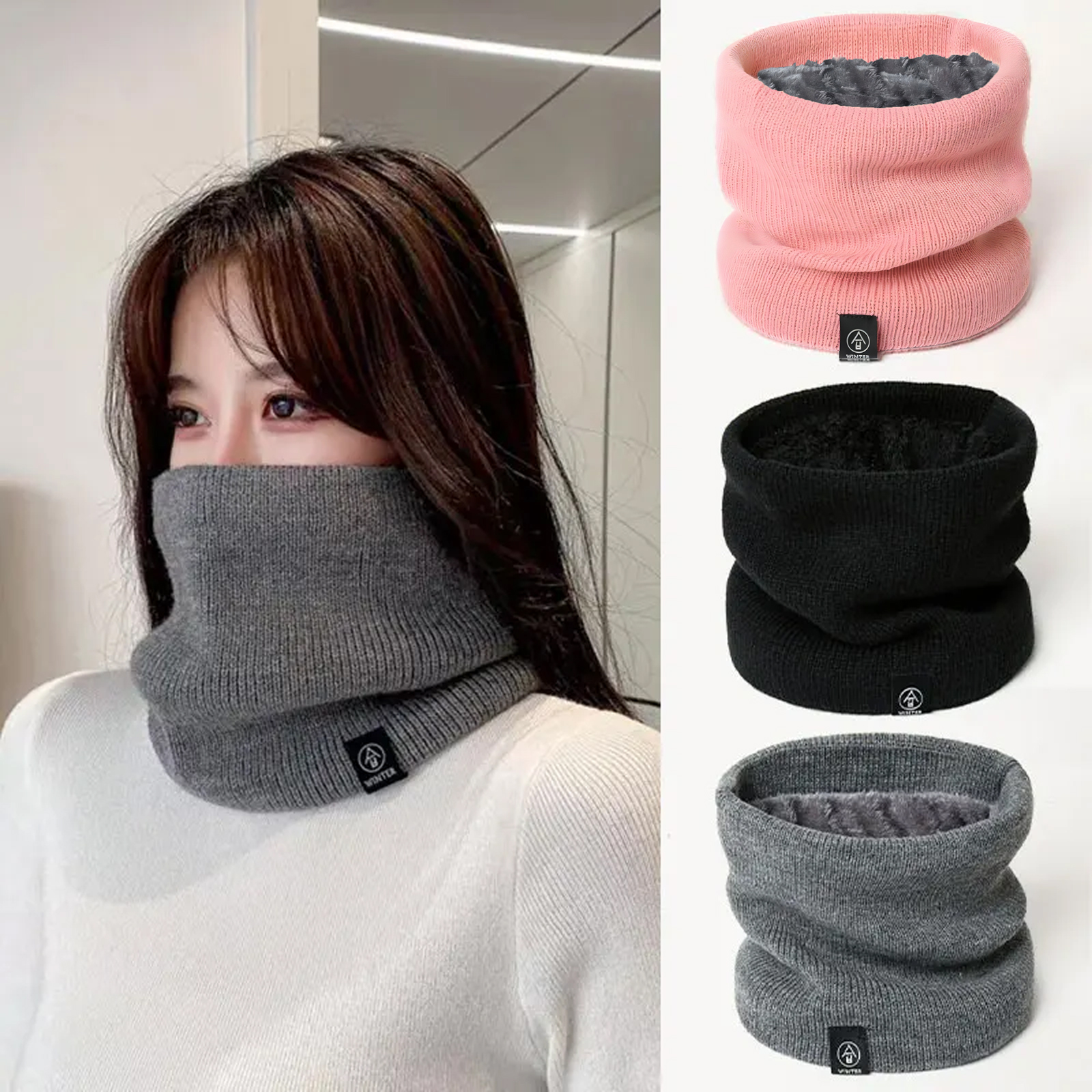 Wool Scarf Men - Fashion Women Knitted Scarf Solid Cashmer