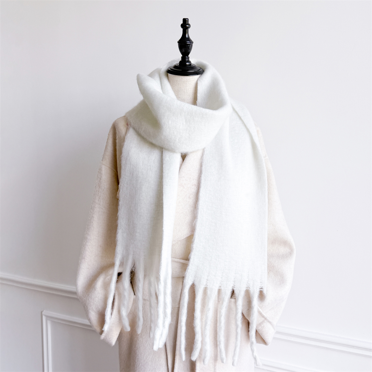 20*200cm Solid Color Thick War - Cashmere Pashmina Wrap ulasan dan harga