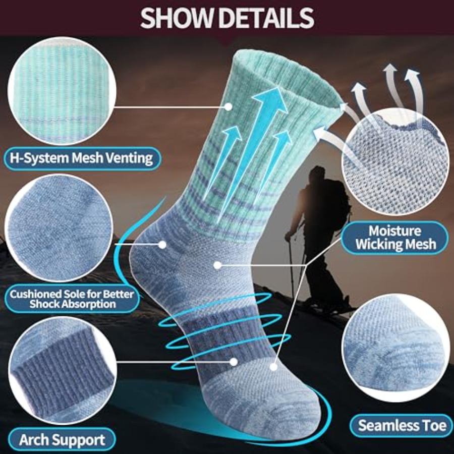 Anlisim Merino Wool Hiking Soc - Thermal Sock Wool ulasan dan harga