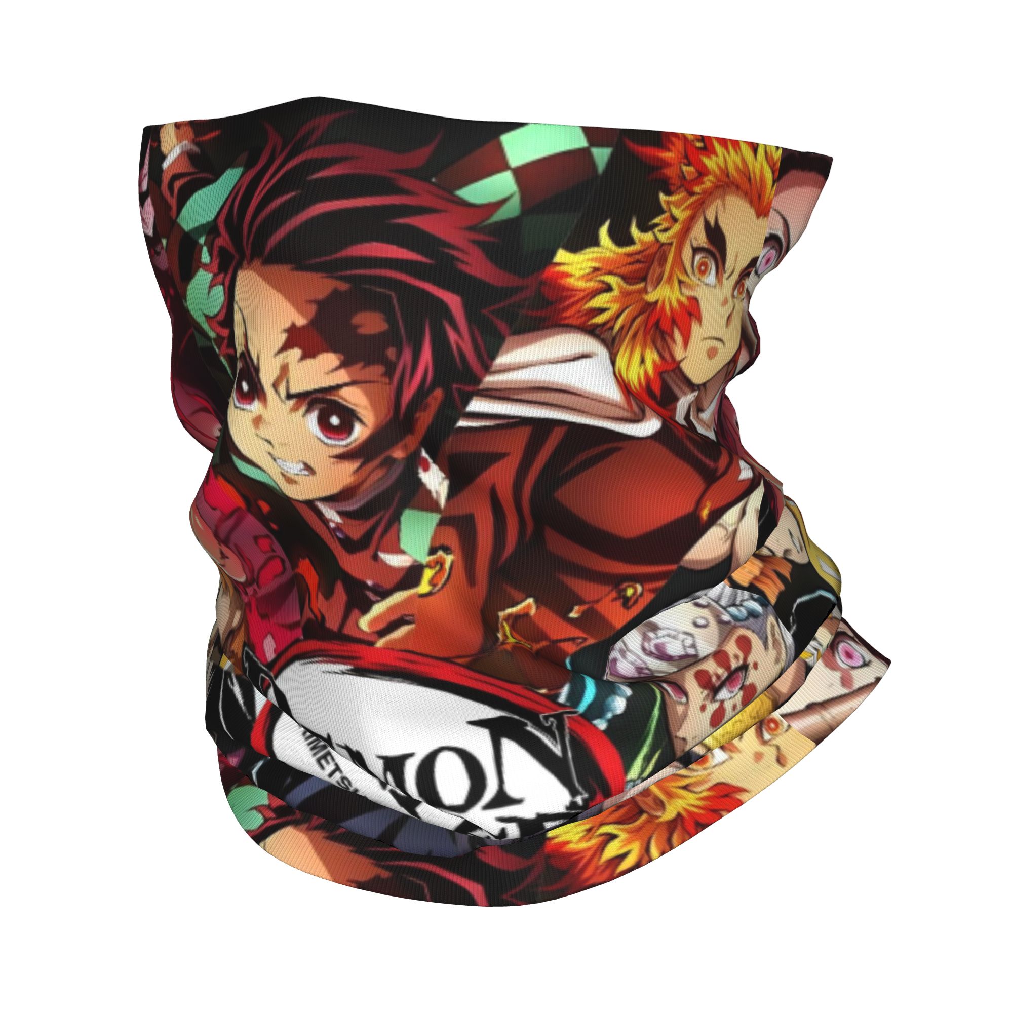 Demon Slayer Anime Collage Ban - Neck Gaiter Fleece ulasan dan harga