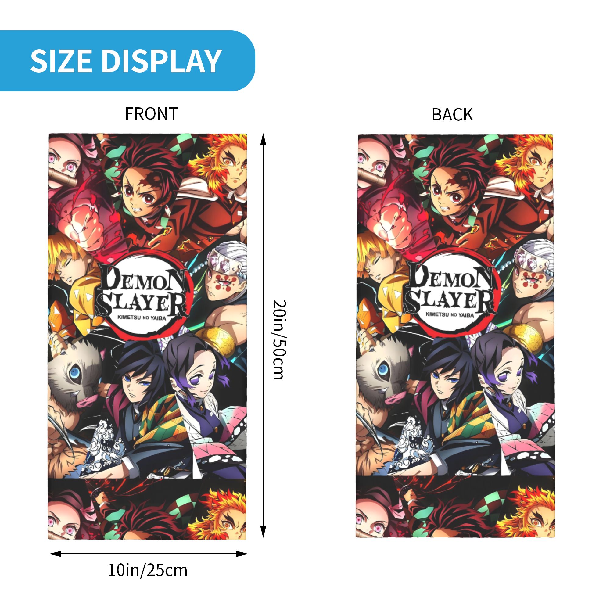 Demon Slayer Anime Collage Ban - Neck Gaiter Fleece ulasan dan harga