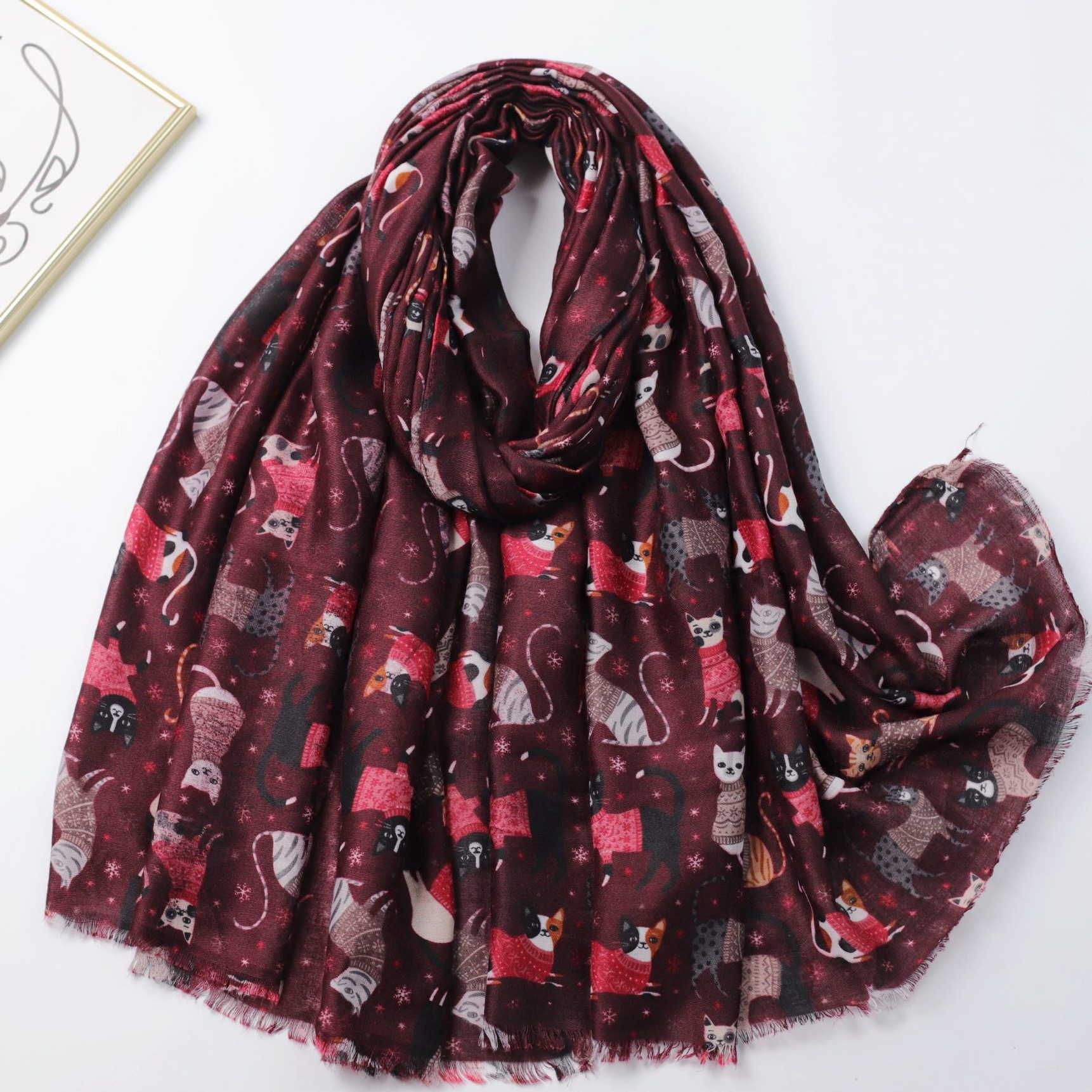 Women's Lovely Cartoon Playful - Shawl Wrap Winter ulasan dan harga