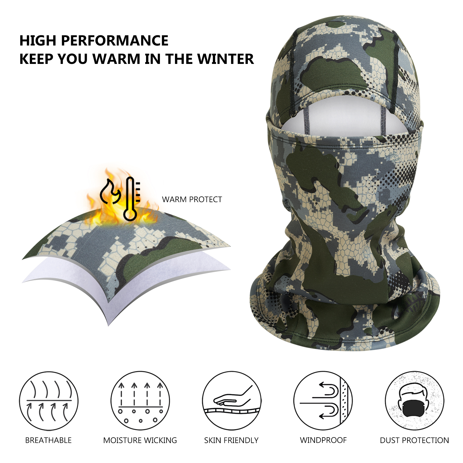 Bassdash Men Women Ninja Hood  - Neck Gaiter Fleece ulasan dan harga