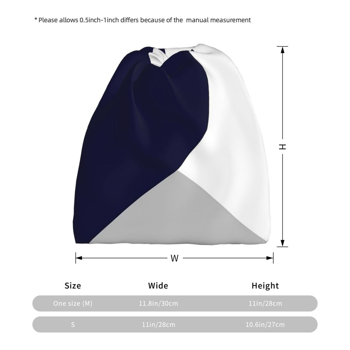 Tricolor Navy Blue Silver Gray - Knit Beanie Hat Warm ulasan dan harga