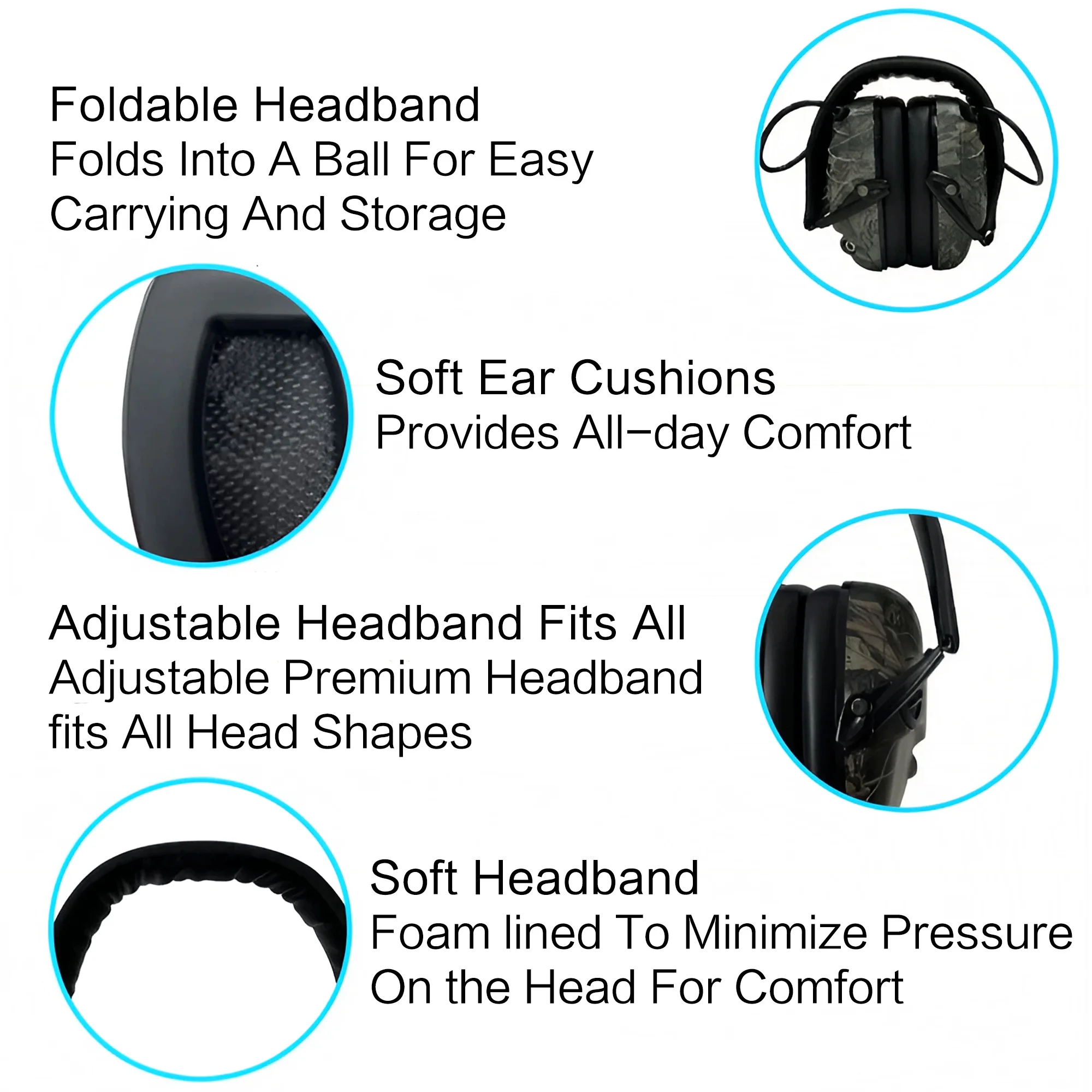 Outdoor Tactical Shooting Earm - Earmuffs Foldable ulasan dan harga