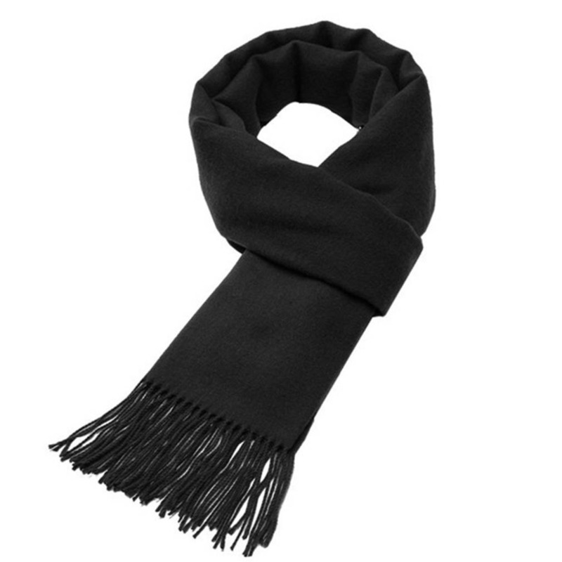 Autumn And Winter Solid Color  - Wool Scarf Men ulasan dan harga