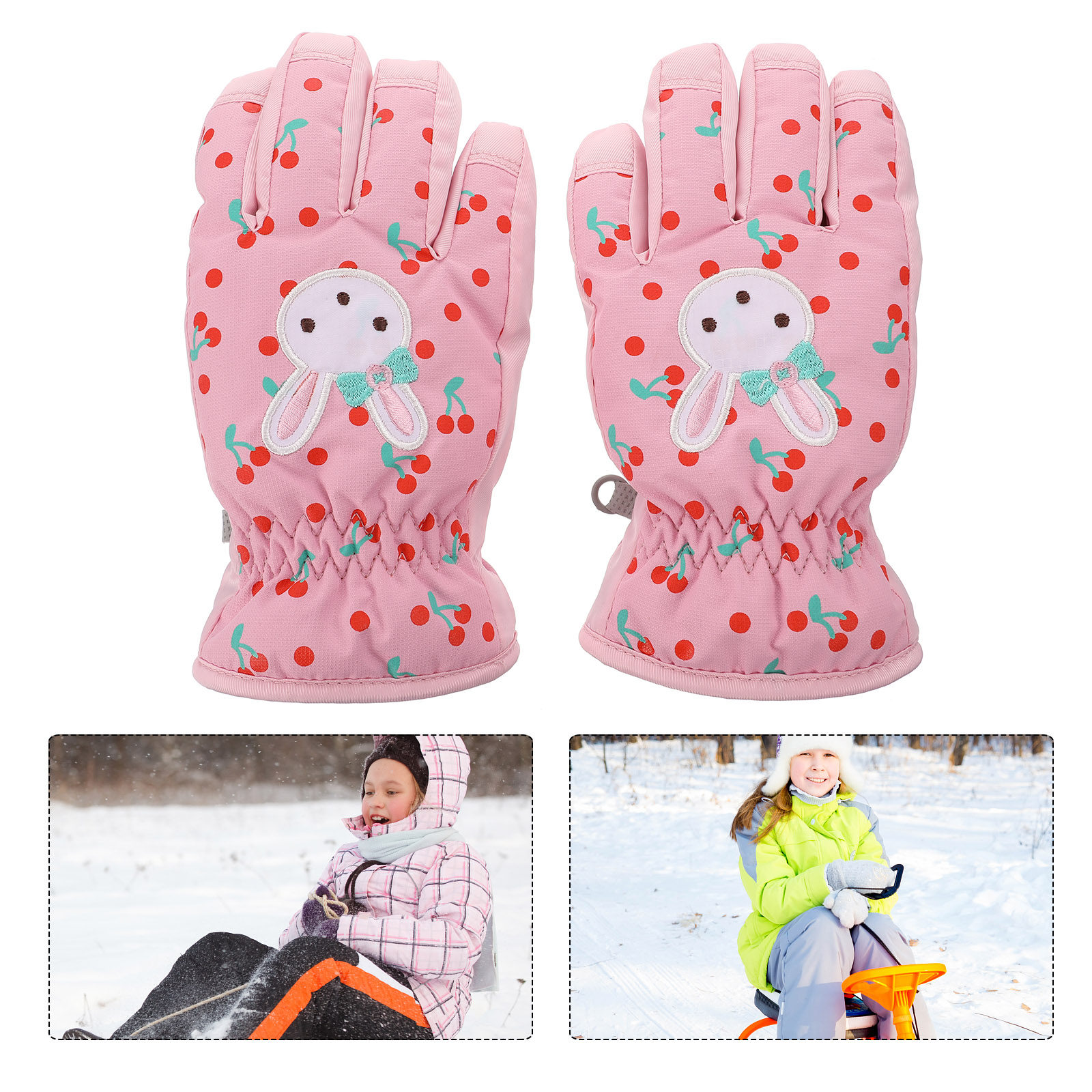 1Pair Children Ski Gloves Wate - Snow Glove Insulated ulasan dan harga