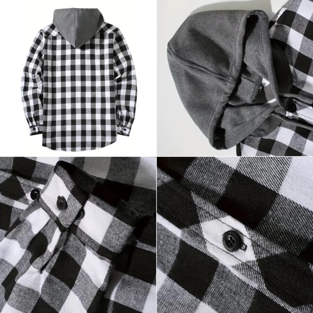 Men's Business Spring And Autu - Flannel Shirt Lined ulasan dan harga