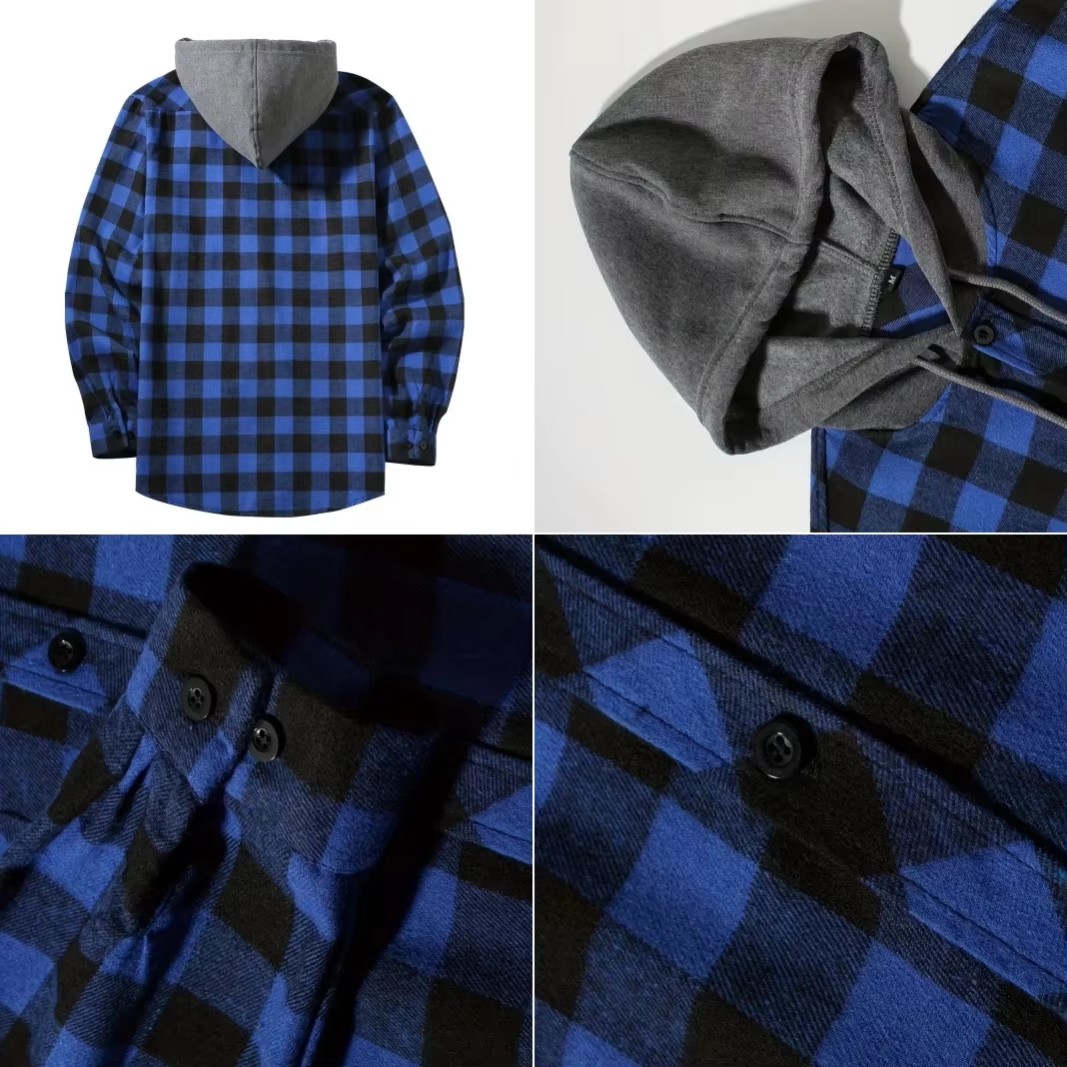 Men's Business Spring And Autu - Flannel Shirt Lined ulasan dan harga