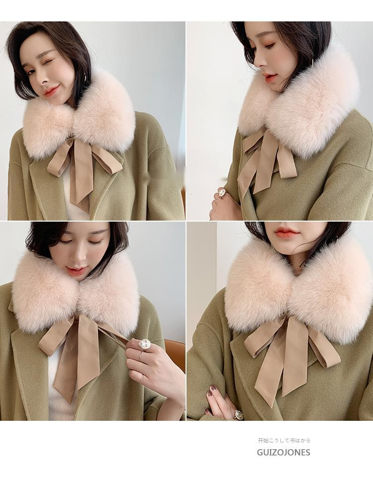 Fox Fur Collar Ladies Winter F - Shawl Wrap Winter ulasan dan harga