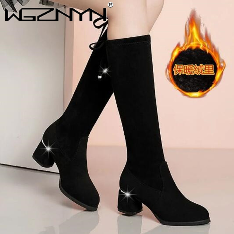 Women Autumn Winter Black Knee - Waterproof Winter Boot ulasan dan harga