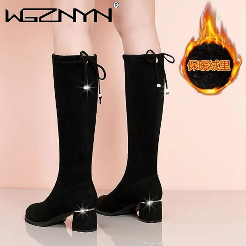 Women Autumn Winter Black Knee - Waterproof Winter Boot ulasan dan harga
