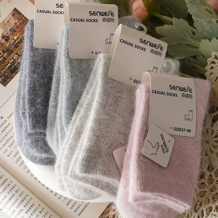 Thickened Wool & Rabbit Hair M - Thermal Sock Wool ulasan dan harga