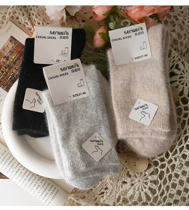 Thickened Wool & Rabbit Hair M - Thermal Sock Wool ulasan dan harga