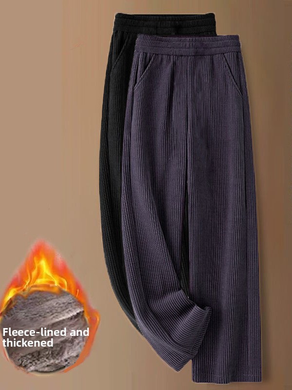 Thiened Fce Wide Leg Pants Hig - Corduroy Pant Warm ulasan dan harga