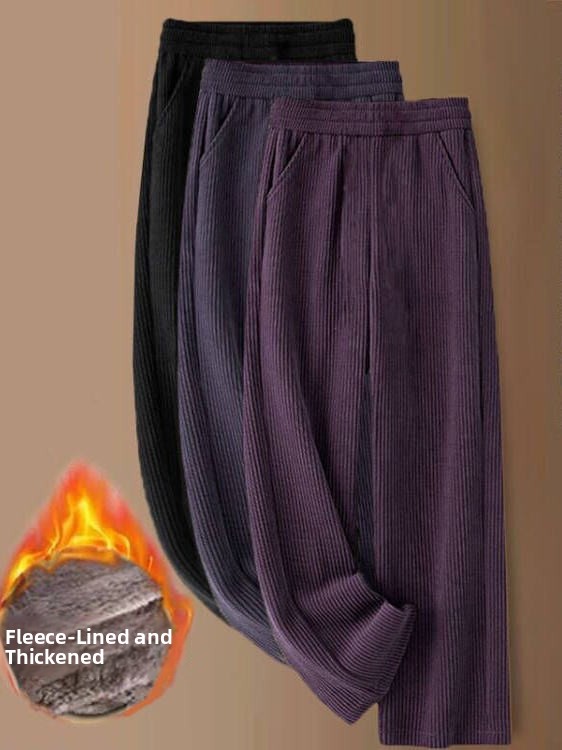 Thiened Fce Wide Leg Pants Hig - Corduroy Pant Warm ulasan dan harga
