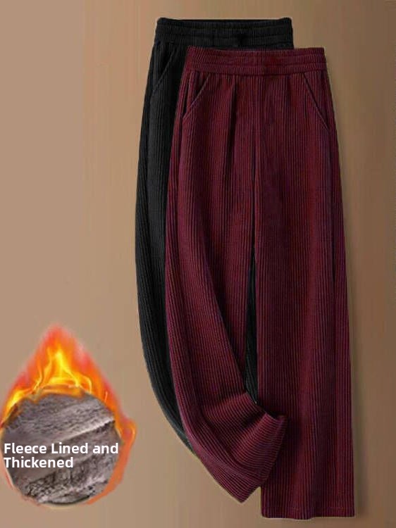 Thiened Fce Wide Leg Pants Hig - Corduroy Pant Warm ulasan dan harga