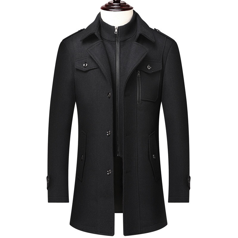 Men's Winter Wool Blend Coat D - Wool Coat Peacoat ulasan dan harga