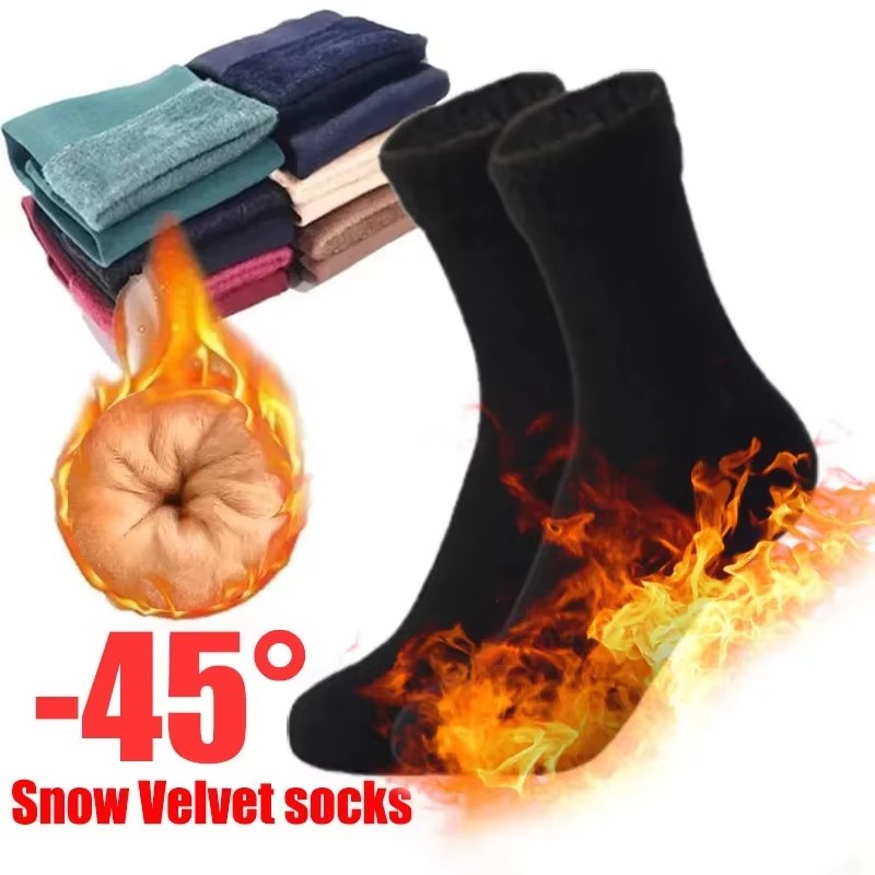 1/2/4Pairs Winter Warm Socks S - Thermal Sock Wool ulasan dan harga