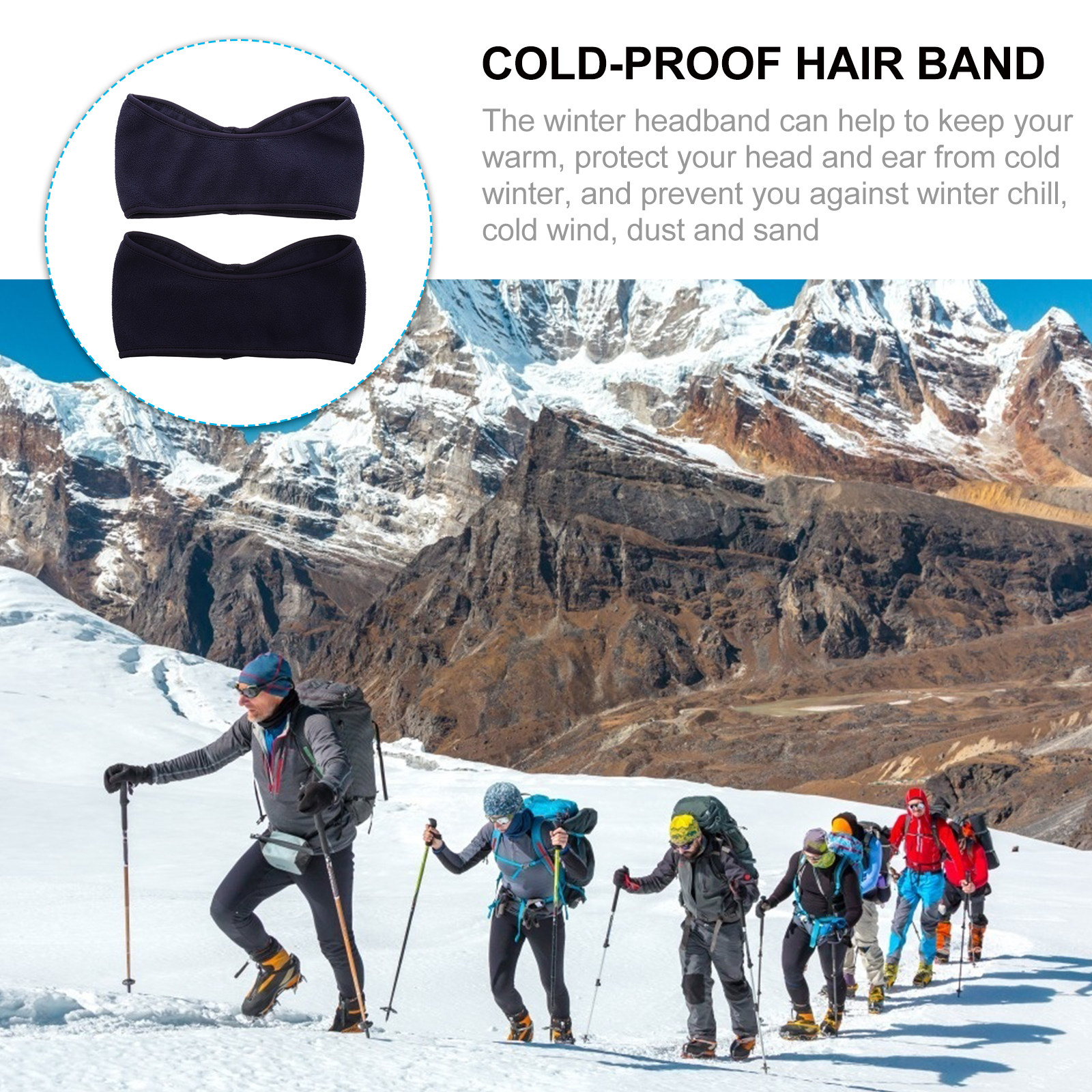 2Pcs Windproof Warm Headband P - Fleece Ear Warmer Band ulasan dan harga