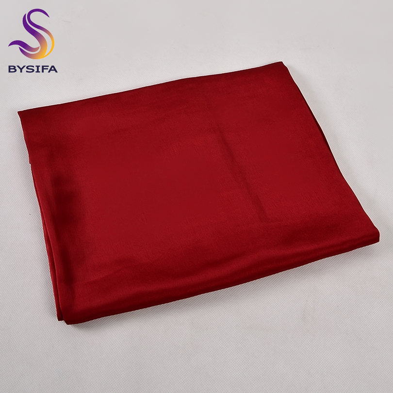 [BYSIFA] Solid Color Silk Scar - Shawl Wrap Winter ulasan dan harga