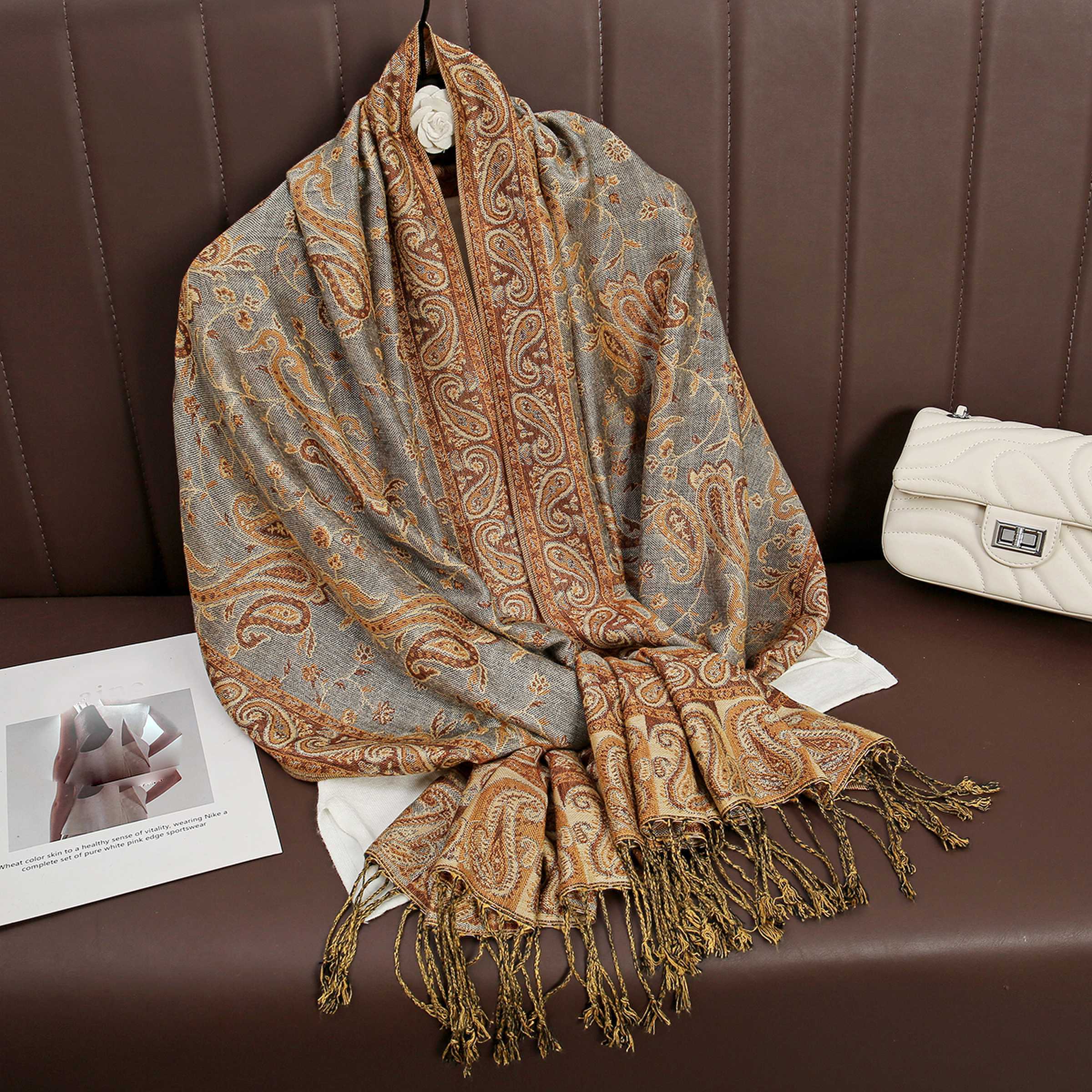Luxury Brand Autumn Cashmere P - Cashmere Pashmina Wrap ulasan dan harga