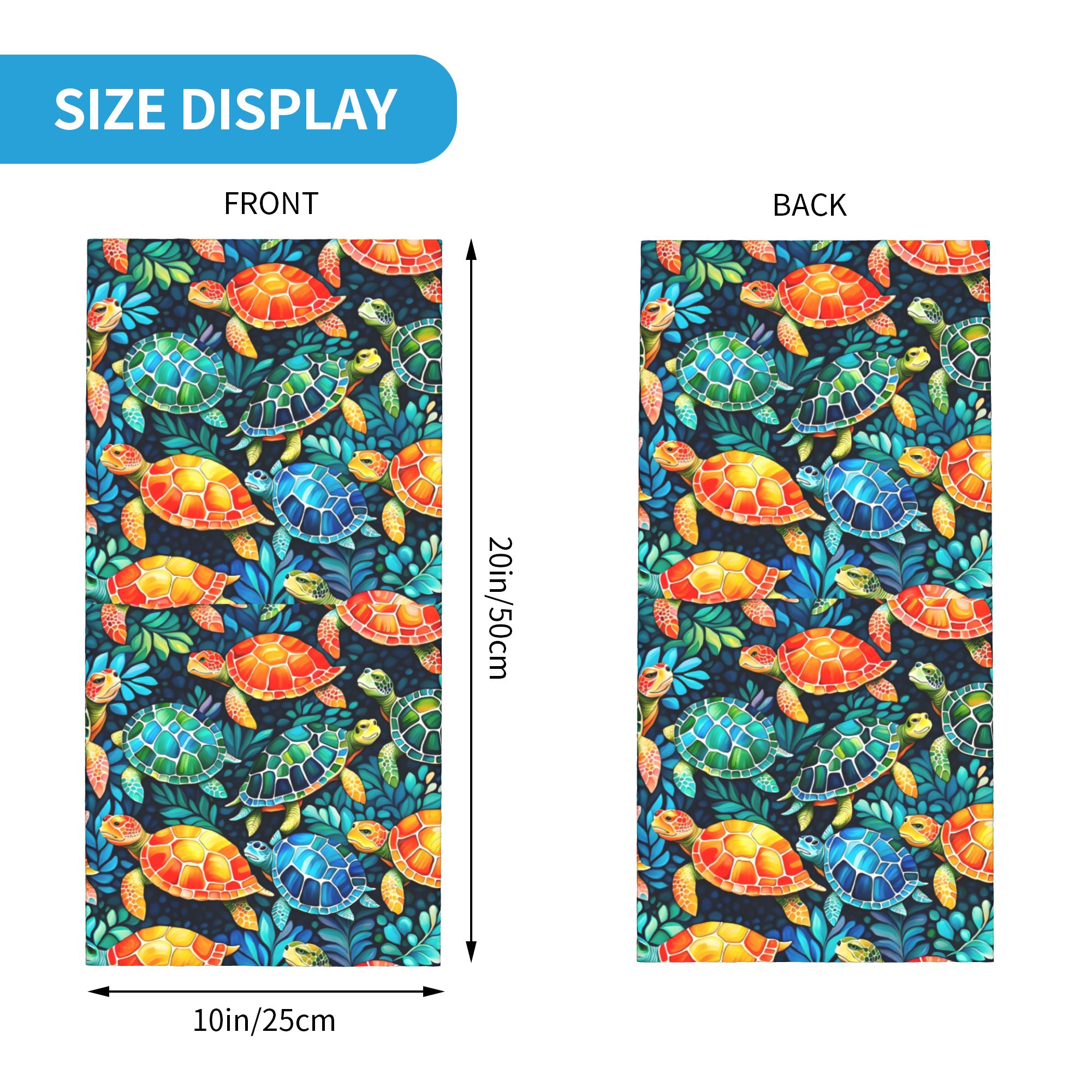 Custom Funny Colorful Sea Turt - Neck Gaiter Fleece ulasan dan harga