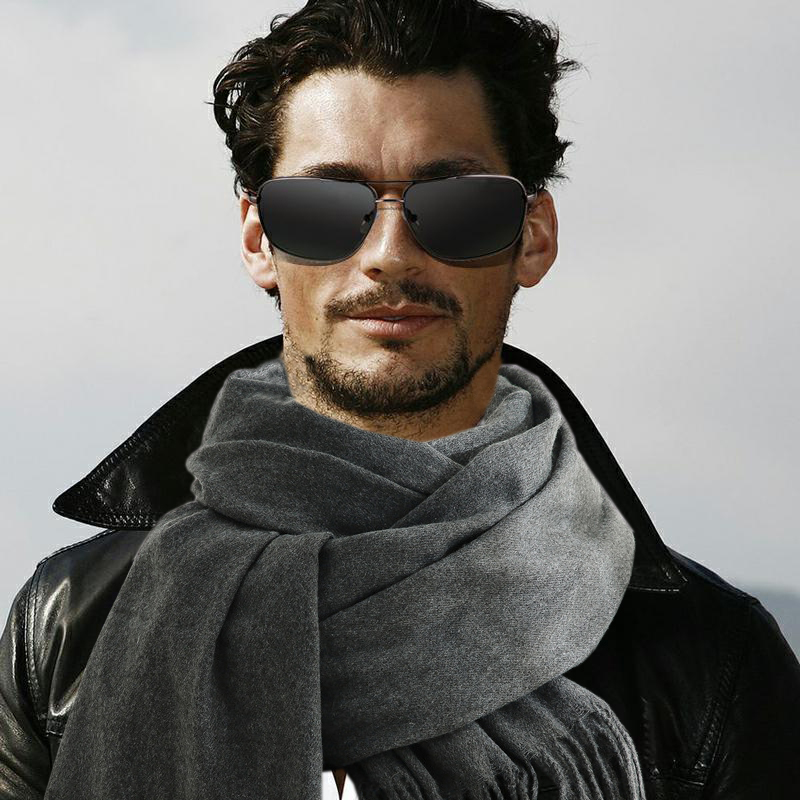 Fashion Scarf Man Winter Warm  - Wool Scarf Men ulasan dan harga