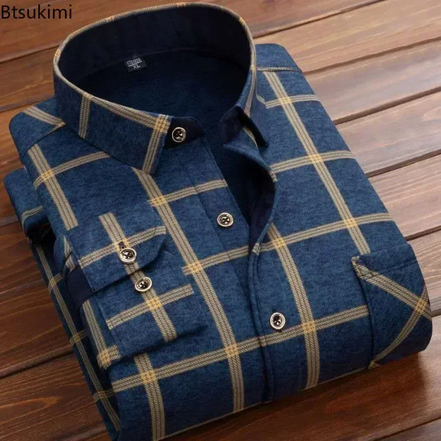 2024 Men's Winter Warm Long Sl - Flannel Shirt Lined ulasan dan harga