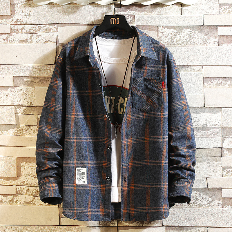 2025 Summer Men's Plaid Shirt  - Flannel Shirt Lined ulasan dan harga