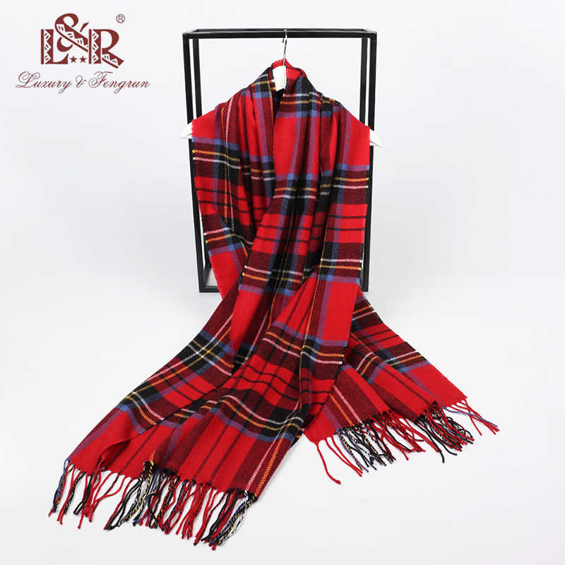 2022 winter men plaid scarf ca - Wool Scarf Men ulasan dan harga