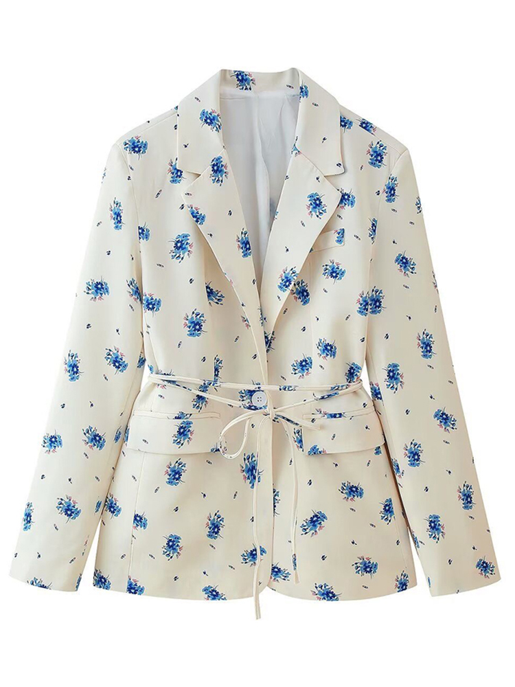 FSMG Elegant Flower Printed Lo - Down Jacket Packable ulasan dan harga