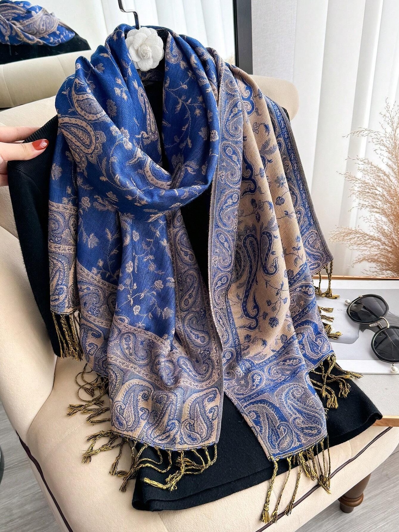[T100] Women Bohemia Style Pai - Shawl Wrap Winter ulasan dan harga