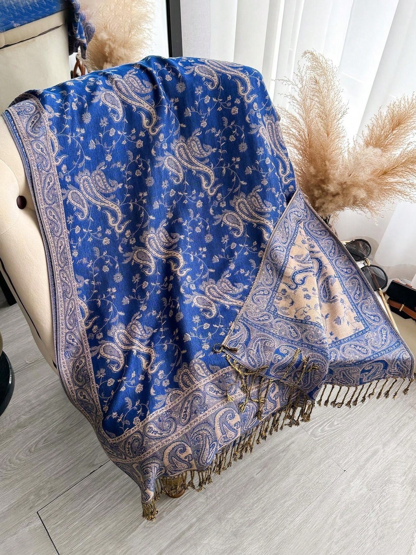 [T100] Women Bohemia Style Pai - Shawl Wrap Winter ulasan dan harga