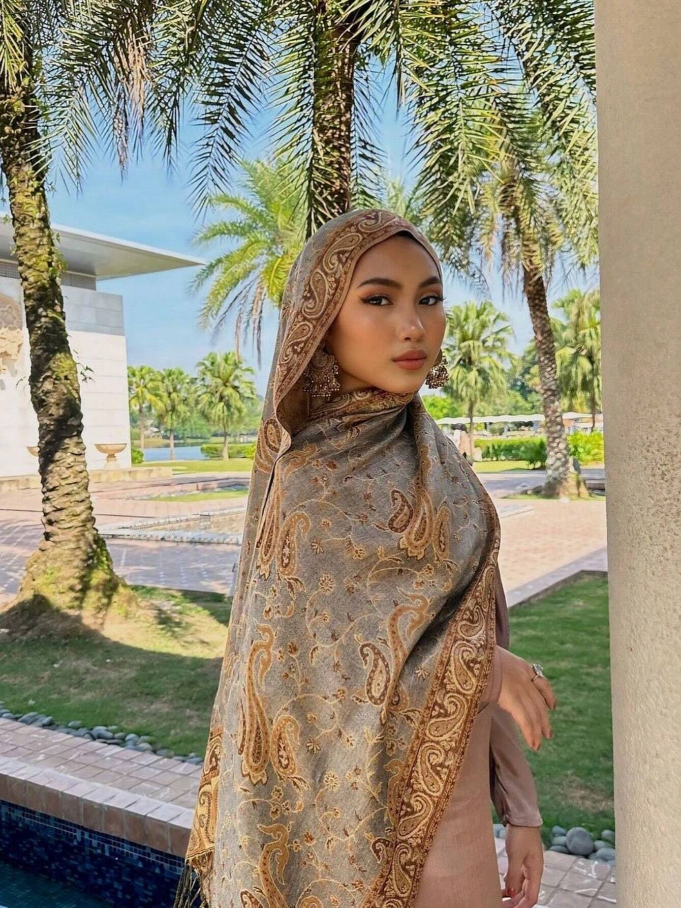 [T100] Women Bohemia Style Pai - Shawl Wrap Winter ulasan dan harga