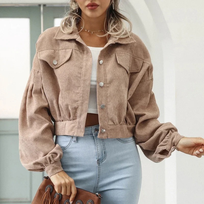 2024 Spring Corduroy Coat Over - Down Jacket Packable ulasan dan harga