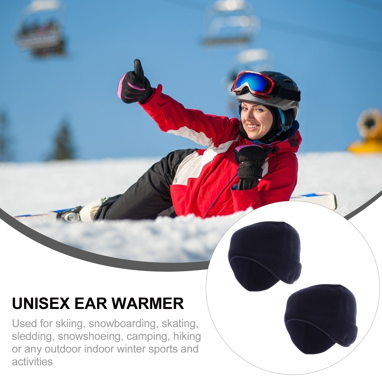 2Pcs Stretchable Lightweight P - Fleece Ear Warmer Band ulasan dan harga