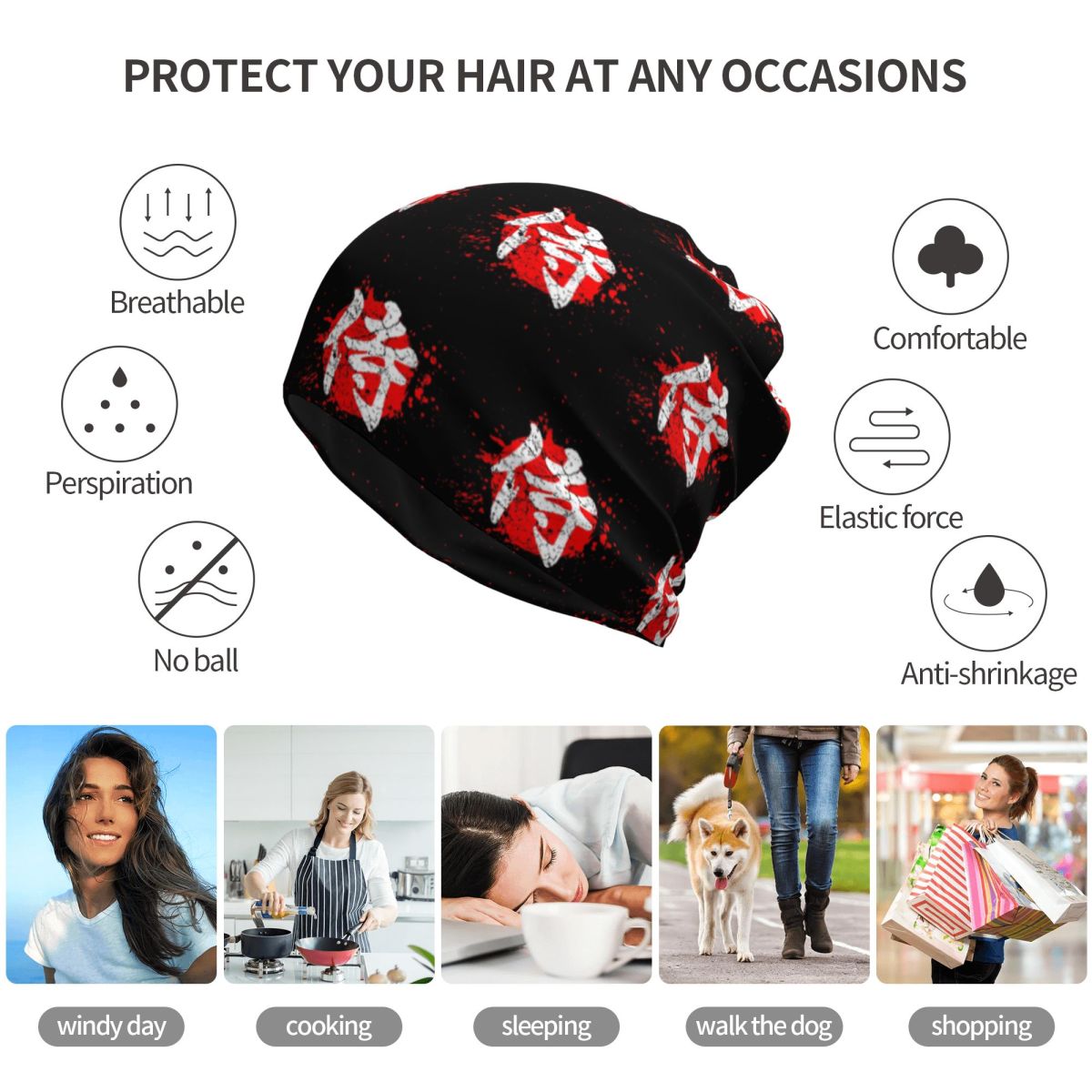 Japanese Bushido Samurai Chara - Knit Beanie Hat Warm ulasan dan harga