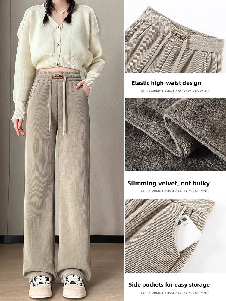 Thiened Corduroy Wide Leg Pant - Corduroy Pant Warm ulasan dan harga